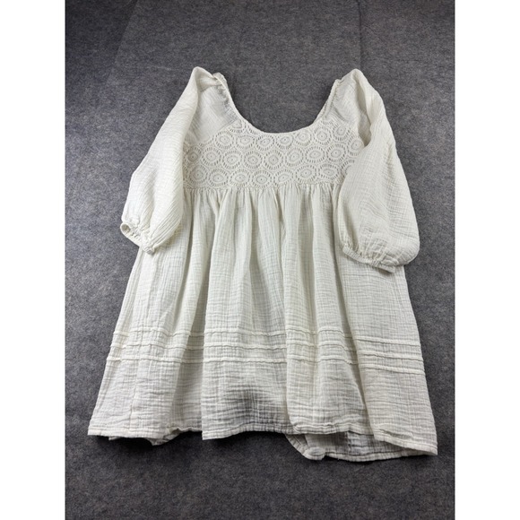 Sanctuary Women's L Swing Mini Dress Puff Sleeve Boho Cottagecore Coastal $139 - Picture 8 of 9